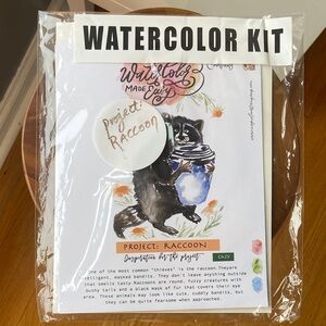 NWT Watercolor Kit- Raccoon Design